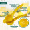 GEEZY GEEZY Metal Lemon Squeezer Hand Juicer Yellow Manual Citrus Press for Lime Fruit 7