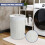 GEEZY GEEZY Bamboo Laundry Basket with Lid & Liner Foldable Round Clothes Bin Hamper 75L 3