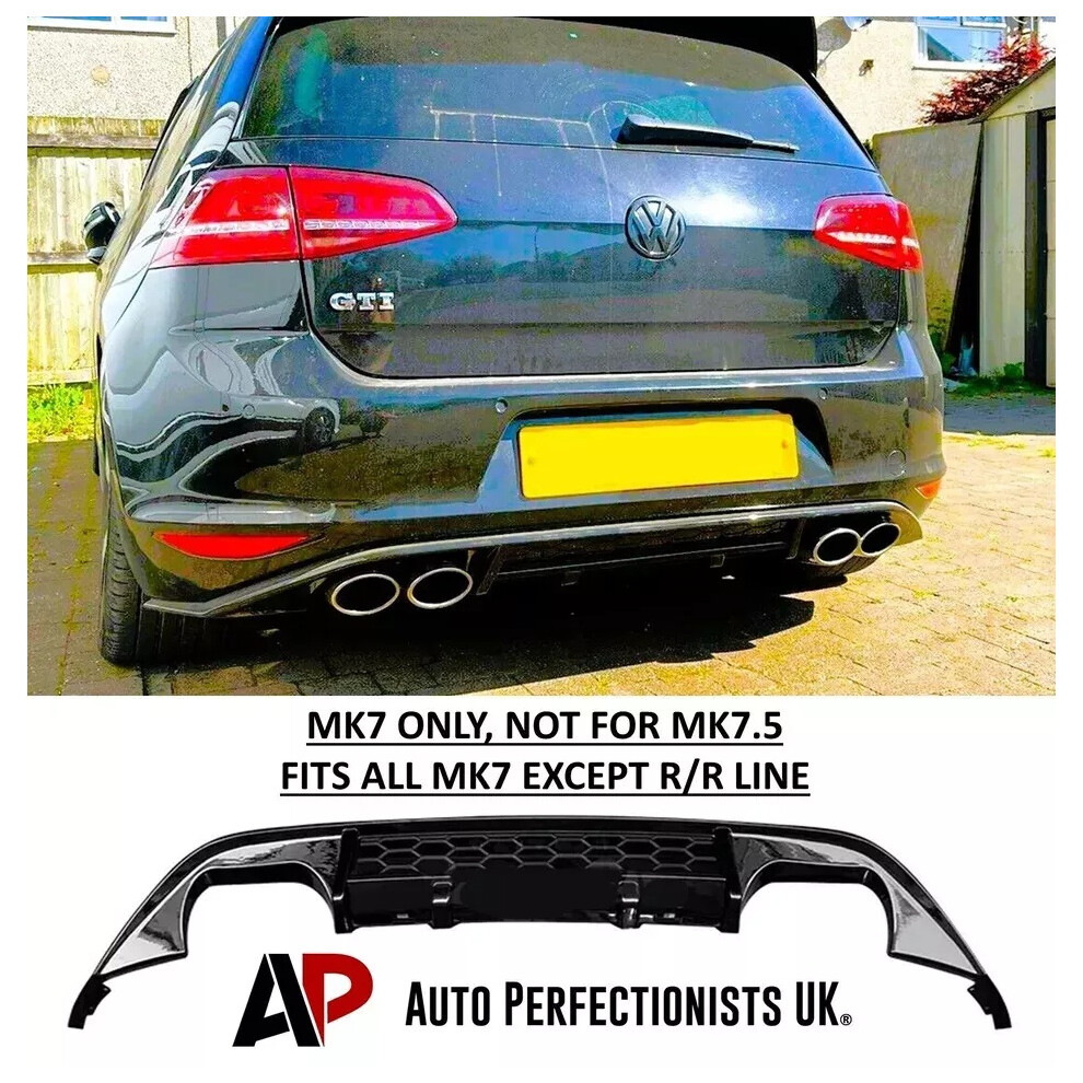 For Vw Golf Tsi Tdi Mk7 Quad Tips Rear Valance Spoiler Splitter Body Kit 5061072661532