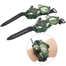 2 Pcs Children Simulation Military Watch Walkie Talkies Outdoor Toy Gift