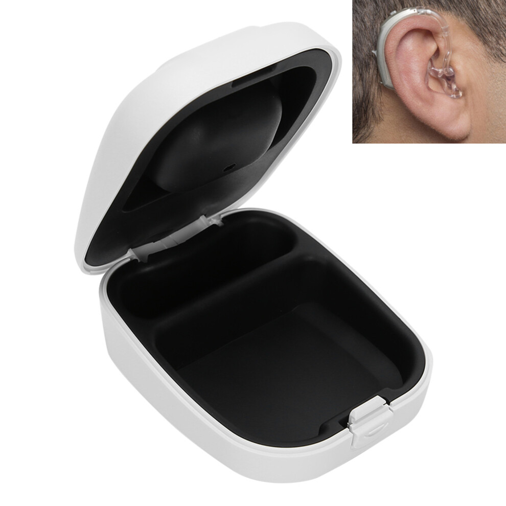 Hearing Aid Case Waterproof Portable Drop Resistance Hearing Aid Storage Box PortableWhite