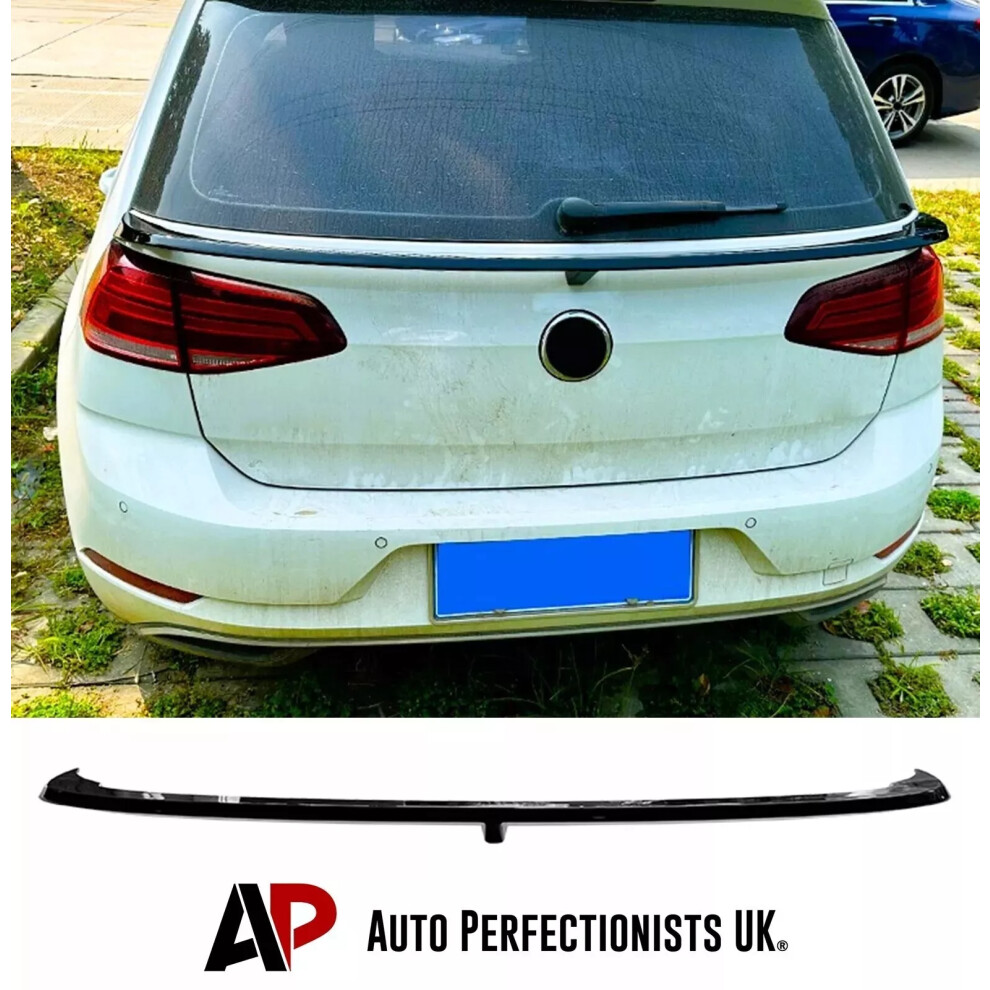 For Vw Golf Mk7 Rear Mid Spoiler Wing Lip Body Kit Gtd Gti R Tsi Tdi Black 5061072665523