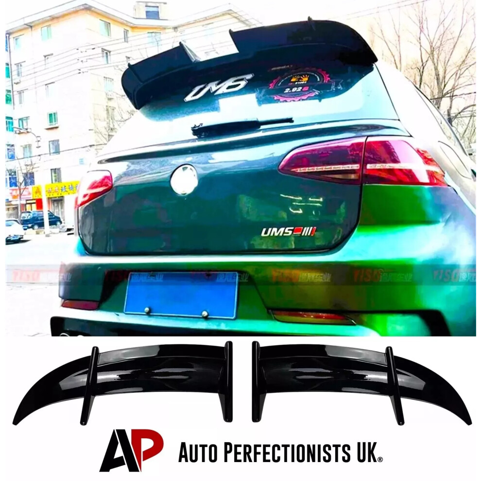 For Vw Golf Mk7 Gtd Gti R Gloss Ak Style Roof Spoiler Wing Lip Body Kit Black 5061072666216