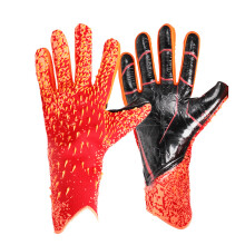 ( Colorful Orange, 8) Youth & Adult Goalkeeper Gloves – Thickened Latex Soccer Gloves for Training