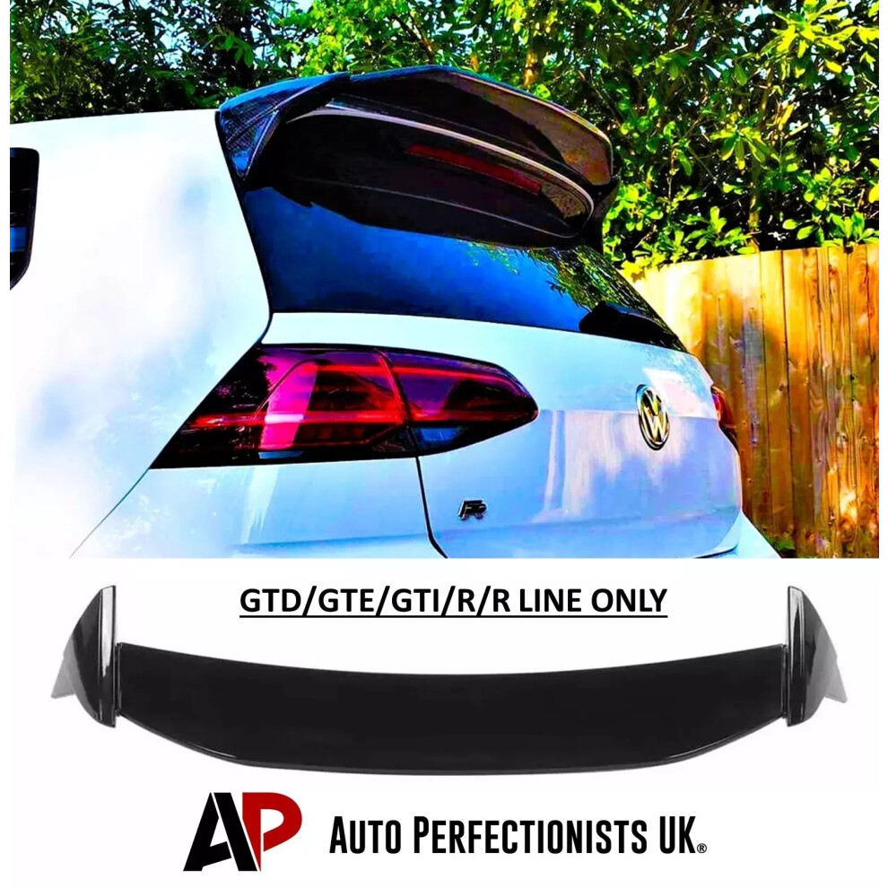 For Vw Golf R Gtd Gti Aspec Style Rear Roof Spoiler Boot Wing Mk7 Mk7.5 5061072661549