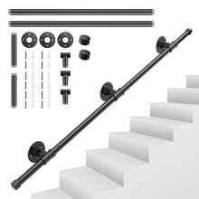 Handrails Stairs,1.2M Stair Handrail for Indoor Outdoor