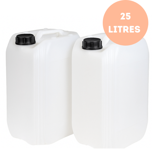 (2 x 25L) 25L HDPE Water Can Heavy Duty Stackable DIN 61 Cap
