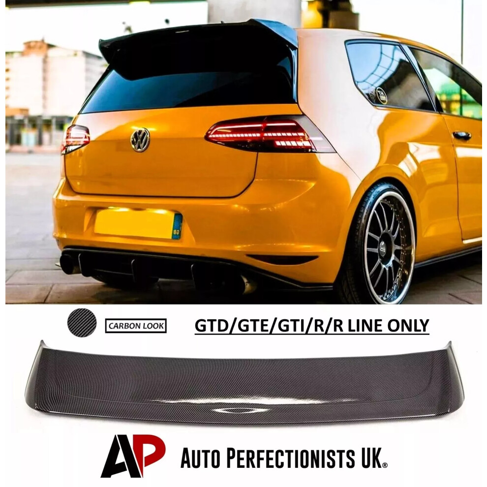 For Vw Golf R Gti Gtd Os Style Rear Roof Spoiler Boot Wing Mk7 Mk7.5 5061072660733