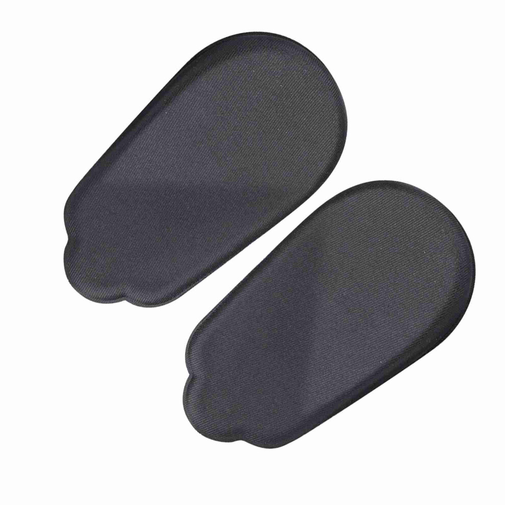 2 Pairs Black PU Heel Pads Foot Protecting Shoe Inserts Heel Shoe Cushions