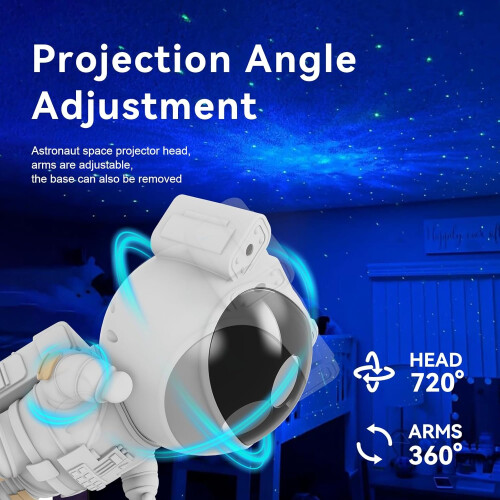 Star Projector Galaxy Night Light - Starry Nebula Ceiling LED Lamp with Timer and Remote(White) 1