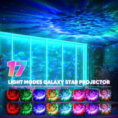 Galaxy Projector, Star Projector Night Light with Timer and Remote for Bedroom, Kids Room Decor(White) 1