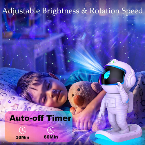 Galaxy Projector, Star Projector Night Light with Timer and Remote for Bedroom, Kids Room Decor(White) 2