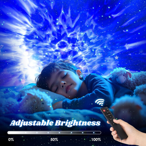 Star Projector with Remote Timer - Night Light for Bedroom, Kids Room 17 Lighting Modes(White) 1