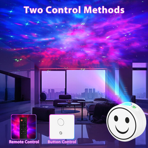 Star Projector with Remote Timer - Night Light for Bedroom, Kids Room 17 Lighting Modes(White) 2