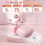 True Wireless Earbuds Bluetooth 5.3 with Microphone for Working Out Noise Canceling Bluetooth Earbuds Deep Bass TWS(Pink) 5