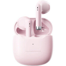 True Wireless Earbuds Bluetooth 5.3 with Microphone for Working Out Noise Canceling Bluetooth Earbuds Deep Bass TWS(Pink)