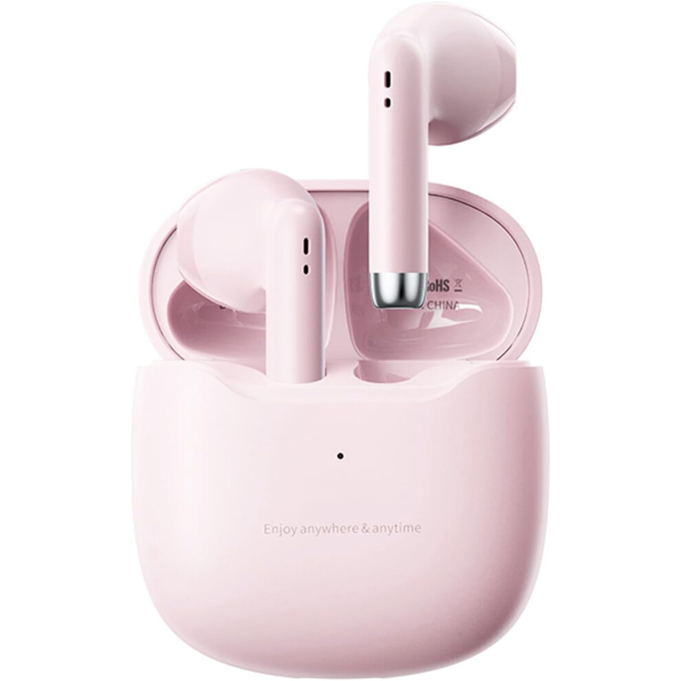 True Wireless Earbuds Bluetooth 5.3 With Microphone For Working Out Noise Canceling Bluetooth Earbuds Deep Bass Tws(Pink) Pink 6976918065889