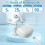 True Wireless Earbuds Bluetooth 5.3 with Microphone for Working Out Noise Canceling Bluetooth Earbuds Deep Bass TWS(White) 5
