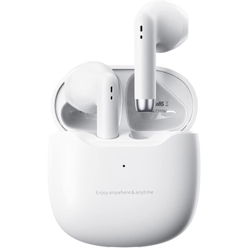 True Wireless Earbuds Bluetooth 5.3 with Microphone for Working Out Noise Canceling Bluetooth Earbuds Deep Bass TWS(White)