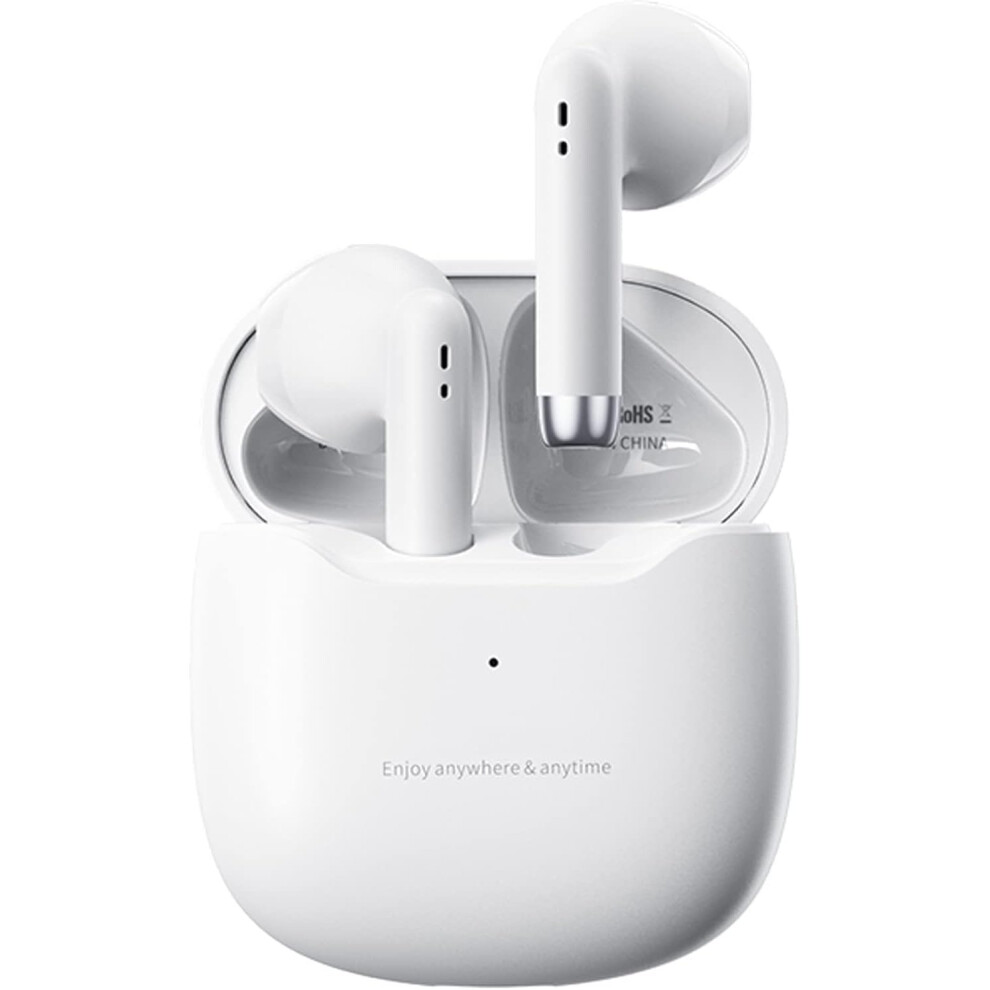 True Wireless Earbuds Bluetooth 5.3 With Microphone For Working Out Noise Canceling Bluetooth Earbuds Deep Bass Tws(White) White 6976918065865