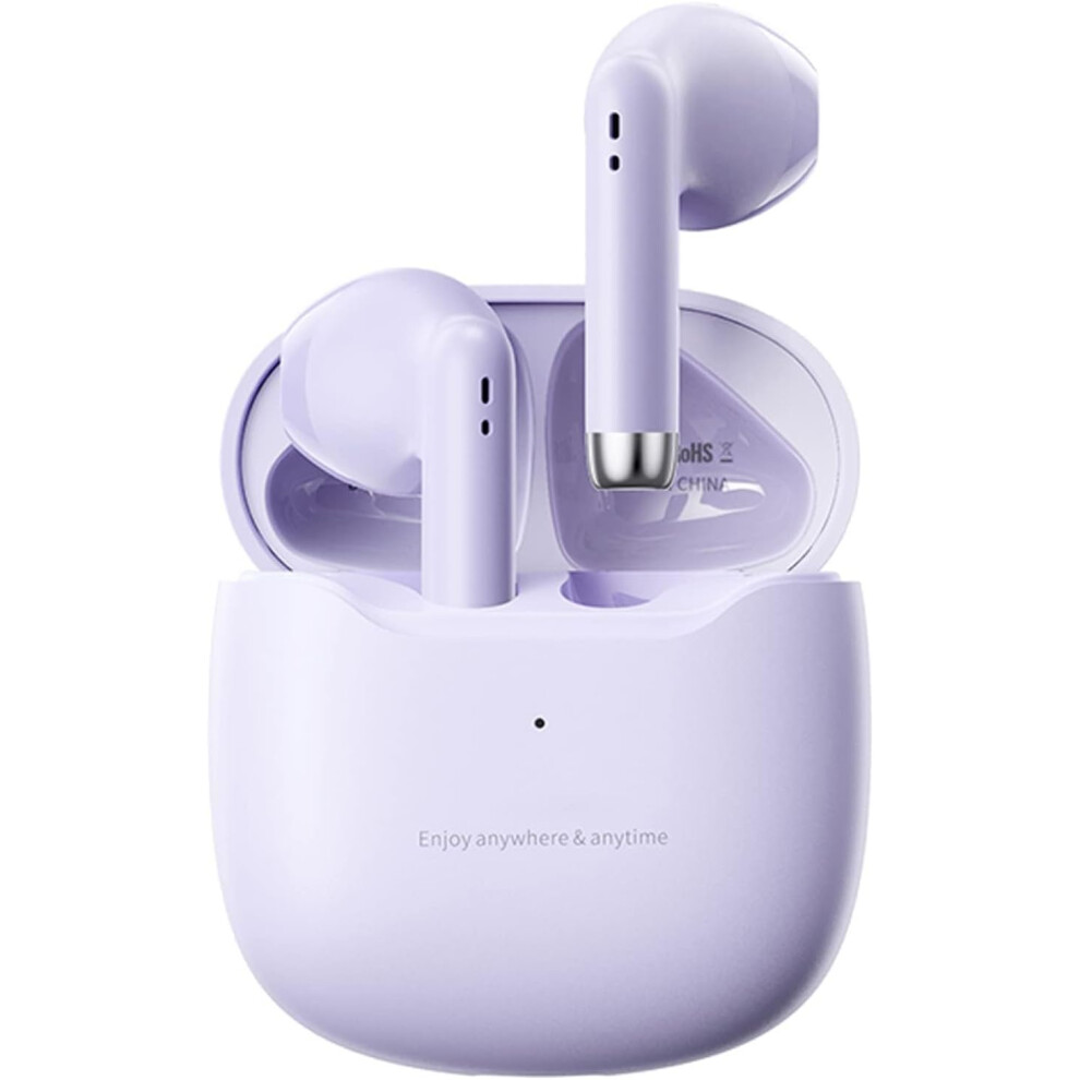 True Wireless Earbuds Bluetooth 5.3 With Microphone For Working Out Noise Canceling Bluetooth Earbuds Deep Bass Tws(Purple) Purple 6976918065896