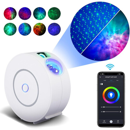 Star Projector, Galaxy Projector for Bedroom, Smart APP & Voice Control Galaxy lamp(White) 1