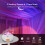 Dual Effect Night Light , 14 Colors and White Noise Projector Light, Timer & Remote Control (White) 4