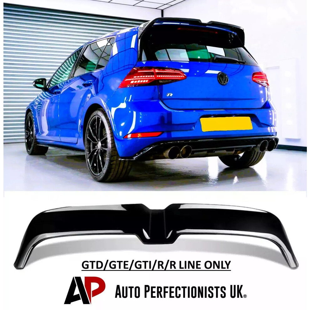 For Vw Golf R Gtd Gti Ot Style Rear Boot Spoiler Wing Mk7 Mk7.5 Black 5061072660023