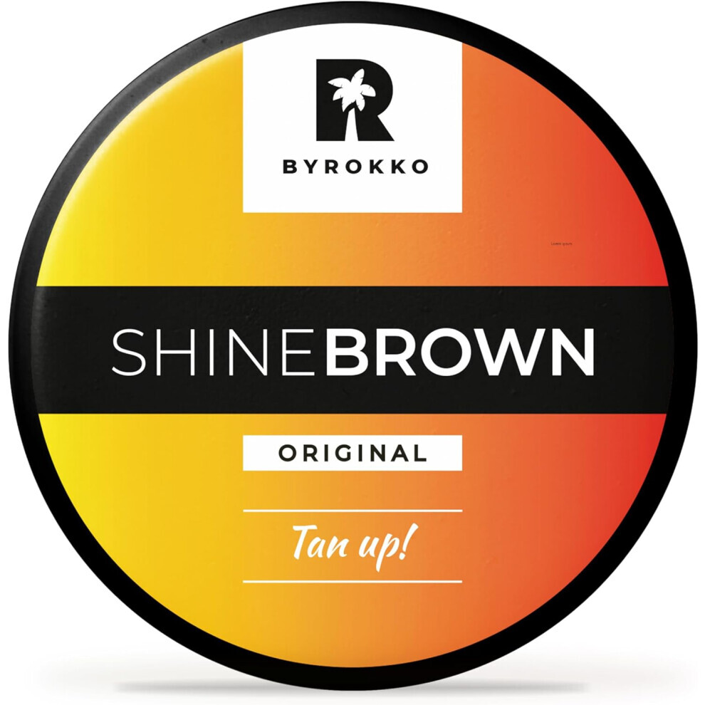 (1PCS) BYROKKO Shine Brown Sunbed Tanning Accelerator (210 ml) Sunbed Cream Effective in Sunbeds & Outdoor Sun Achieve Natural Tan with Natural Ingredients