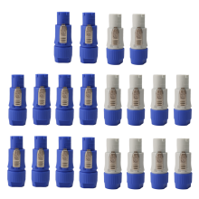 20 STUKS NAC3FCA NAC3FCB Speakon-stekker 3-pins mannelijke Powercon-connector 20A 250V AC-voeding blauw en grijs wit