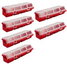 stuks schroeforganizers opbergbakken met deksels, stapelbare plastic hardware organizer box voor garage, spijkers en gereedschapsorganisatie