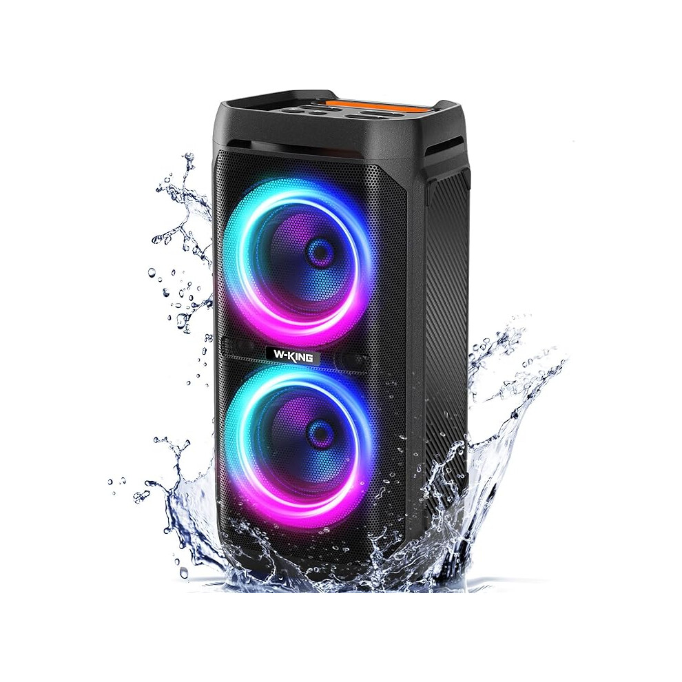 W-King 240W Peak Party Bluetooth Speaker Large, 115Db Loudest Portable Speakers Wireless, Ipx6 Waterproof Speaker Big For Outdoor, 24H Playtime 123456987173