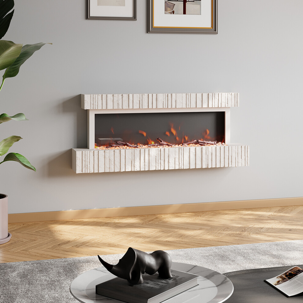 47Inch Wall Mounted LED Electric Fireplace with Remote Control