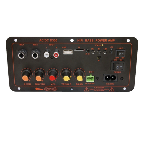 Bluetooth5.0 Audio 300W Versterker Board D300 Subwoofer Dubbele Microfoon AMP Versterker Module Auto Mediaspeler EU Plug