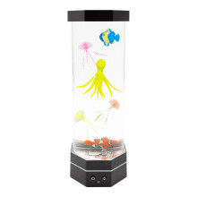 Global Gizmos 49049 Octopus Bubble Lamp / Relaxing Sea Life Sensory Light / 7 Changing Light Colours / Mood Light for Bedroom & More