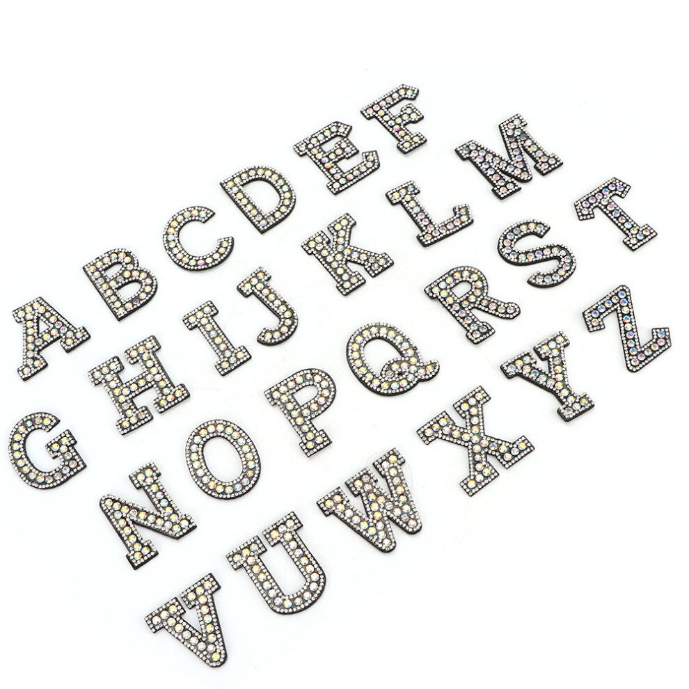 26Pcs Letter Applique Rhinestones Non Woven Fabric Clothes Bags Patches Accessories 4611325075879