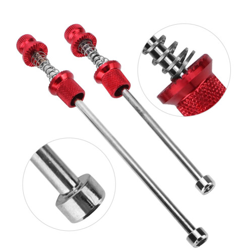 Aluminiumlegierung Fahrradachsen mit Griff, rot 2