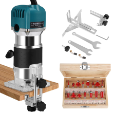 800W 30000Rpm Woodworking Hand Router with Trimmer Base