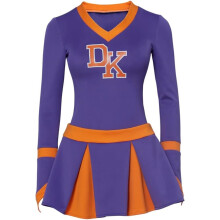 (L) Jennifer Check Cheer Costume Women's High School Purple Jennifers Body Costume Cheerleader Uniform Dress Outfit