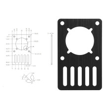 NEMA23-Schrittmotor-Montageplatte für CNC & 3D-Drucker Aluminium-Befestigungsadapter