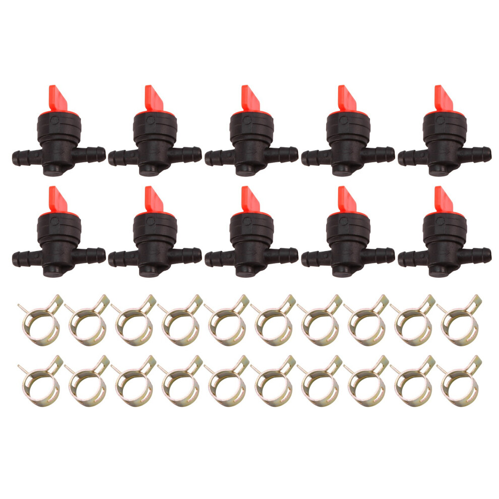 10Pcs 494768 Fuel Shut Off Valve With Clamp For 1/4 Inch Line 4852820941034