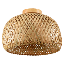 Lampada da soffitto a filo in vimini di bambù e rattan, 30 x 18 cm