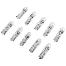 Lot de 10 ampoules halogènes T5 17 86 206 286 pour tableau de bord de voiture, 1,2 W