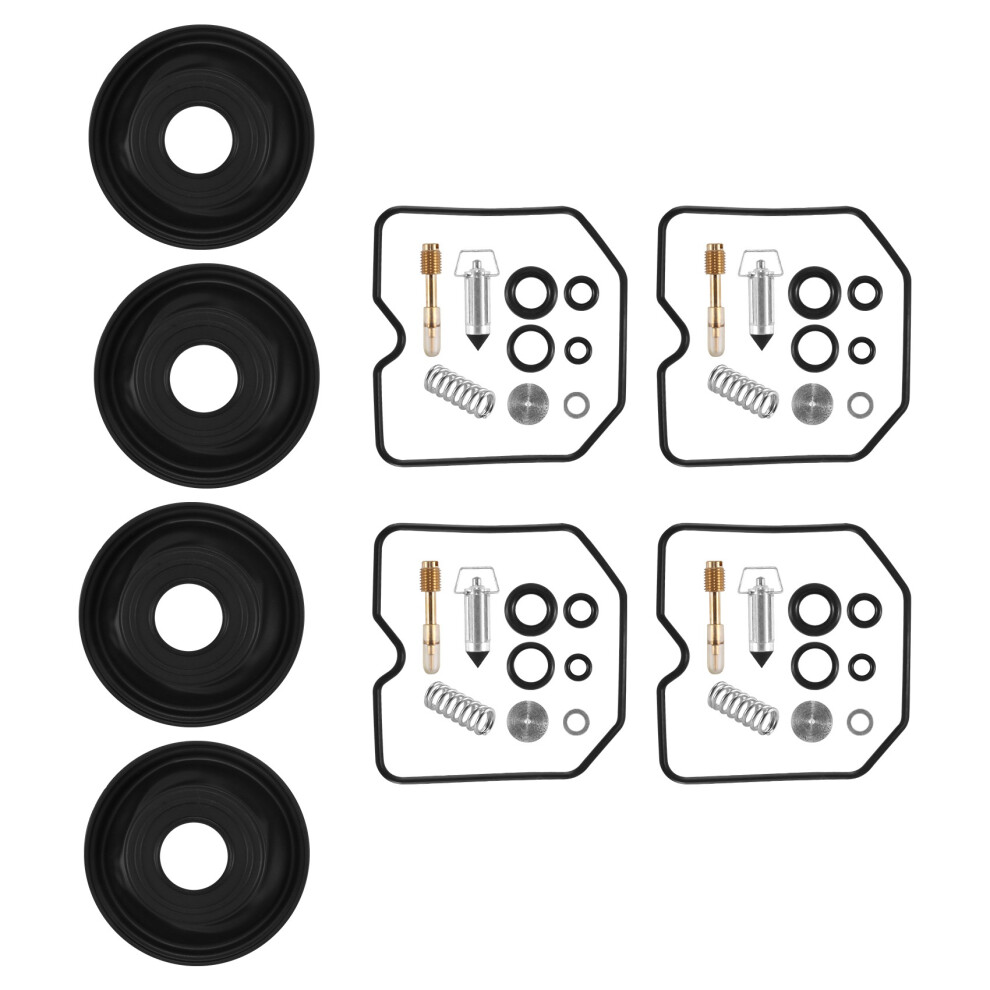 Carburetor Repair Kit Floating Needle Gasket Air Screw Diaphragm Black/Silver 4852820954386