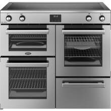 Belling Cookcentre 100Ei 100cm Electric Range Cooker with Induction Hob - Stainless Steel - A/A Rated