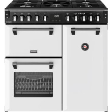 Stoves Richmond DX 90DF 90cm Dual Fuel Range Cooker - Ice White - A Rated