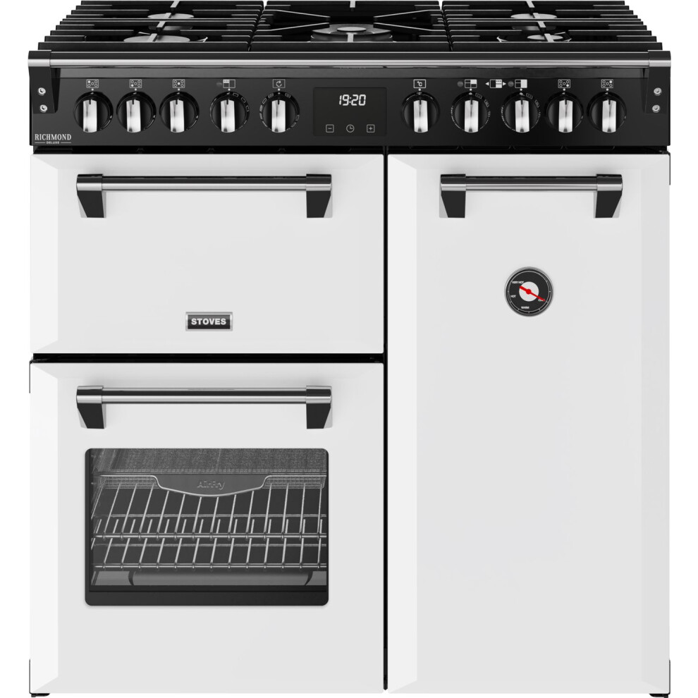 Stoves Richmond Dx 90Df 90Cm Dual Fuel Range Cooker - Ice White - A Rated