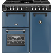 Stoves Richmond DX 90DF 90cm Dual Fuel Range Cooker - Twilight Blue - A Rated