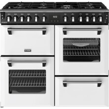 Stoves Richmond Deluxe 100DF 100cm Dual Fuel Range Cooker - Ice White - A Rated