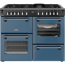 Stoves Richmond Deluxe 110DF 110cm Dual Fuel Range Cooker - Twilight Blue - A Rated